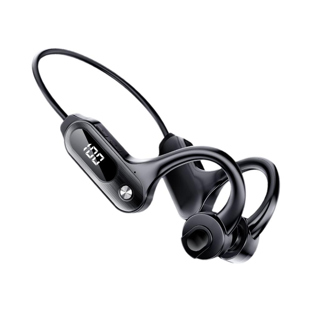 

V30 Bone Conduction Bluetooth Headphones: Wireless, In-Ear, Long Battery, Card-Slot, Perfect for Sports