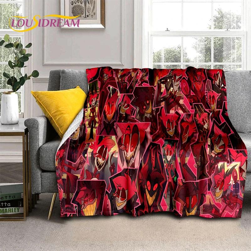 2026 H-Hazbin Hotel Charlie Cartoon Soft Blanket,Soft Throw Blanket for Home Bedroom Bed Sofa Picnic Travel Cover Child Gift