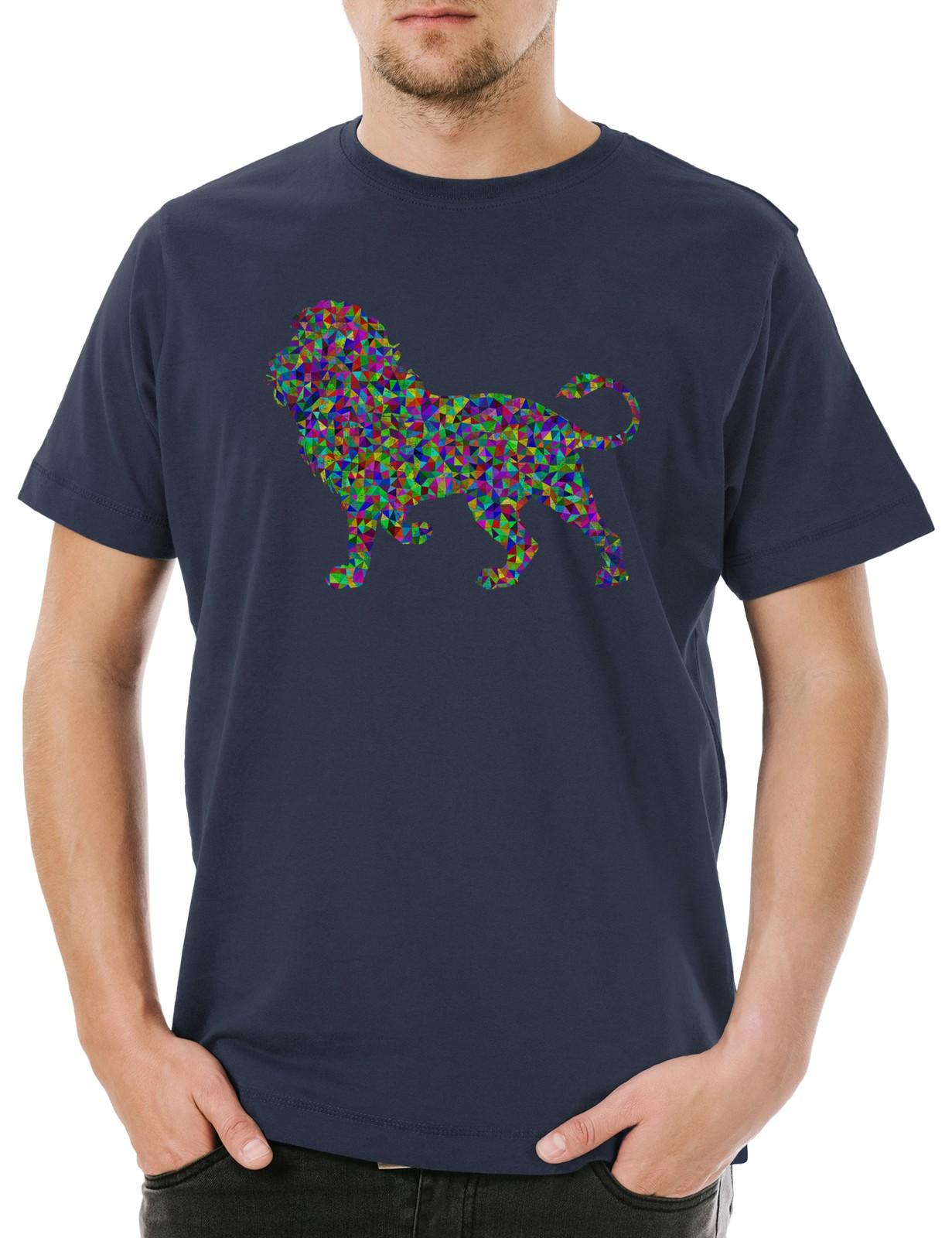 

Colored Lion Herren T-Shirt Mens Womens Tees Top Löwe Afrika Reggae Rasta Toon Cartoon Comic Look L