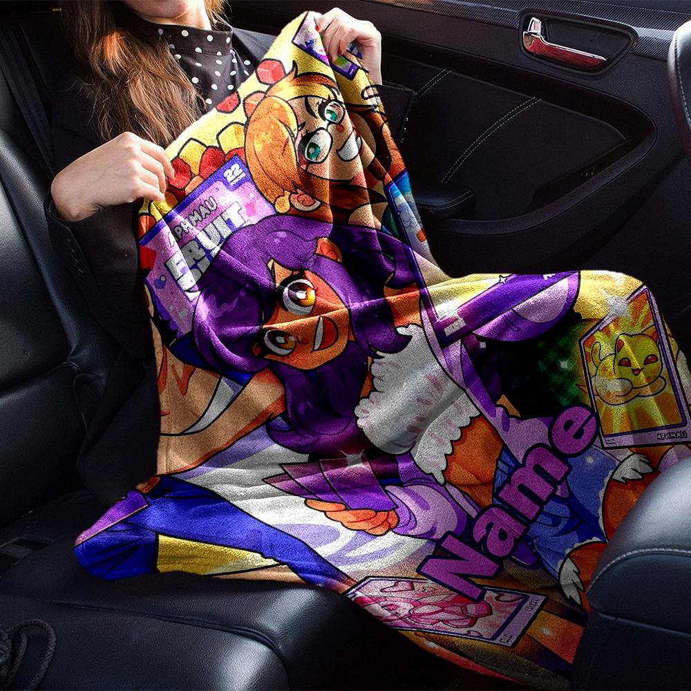 Coperta Stampata a Tema Aphmau con Nome Personalizzato - Perfetta per Divano, Letto, Viaggi e Uso Esterno | Lavabile in Lavatrice, Accogliente e Resistente.