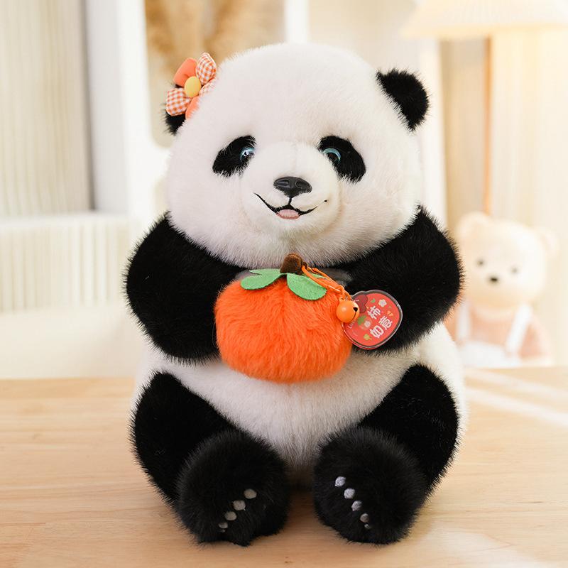 New Giant Panda Doll Flower Panda Plush Toy Doll Backpack Doll Same Birthday Gift In Chengdu