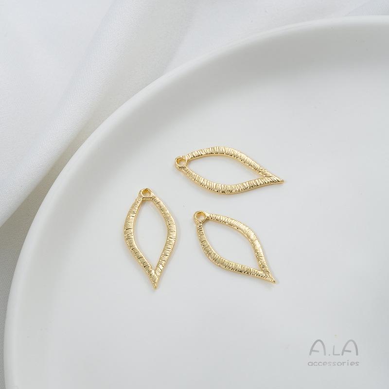 14K Gold-Filled Geometric Pendant: Square, Round, Teardrop, Heart Shapes for DIY Earrings