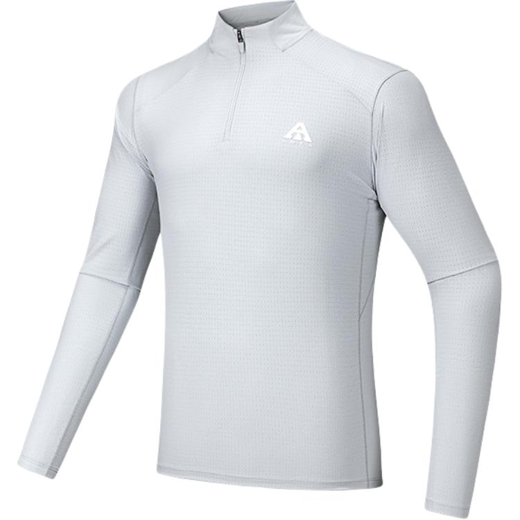 Anta Earth Shell 3.0 Solid Color Soft Comfortable Breathable Versatile Long Sleeve T-Shirt Men Tops 952536401-3