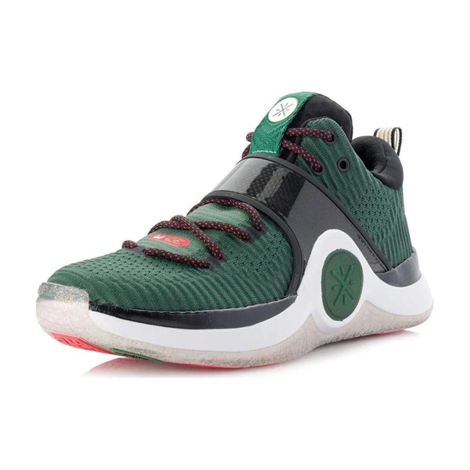 Li Ning WOW 6 Basketball Shoes Men's Low top Green/Black/Red ABAM089-25