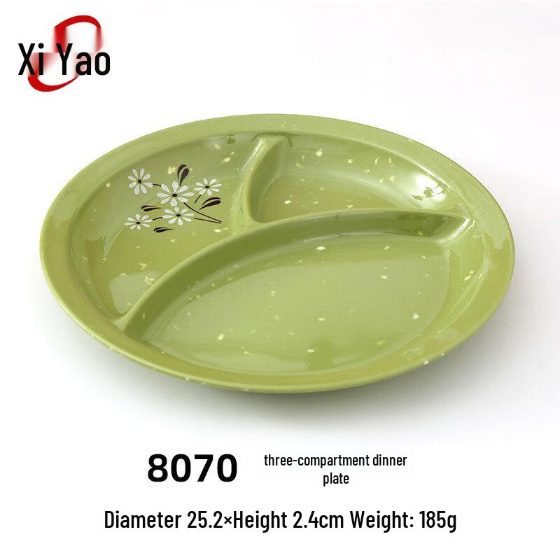Xiyao 10-Zoll Melamin-Serviertablett mit drei Fächern