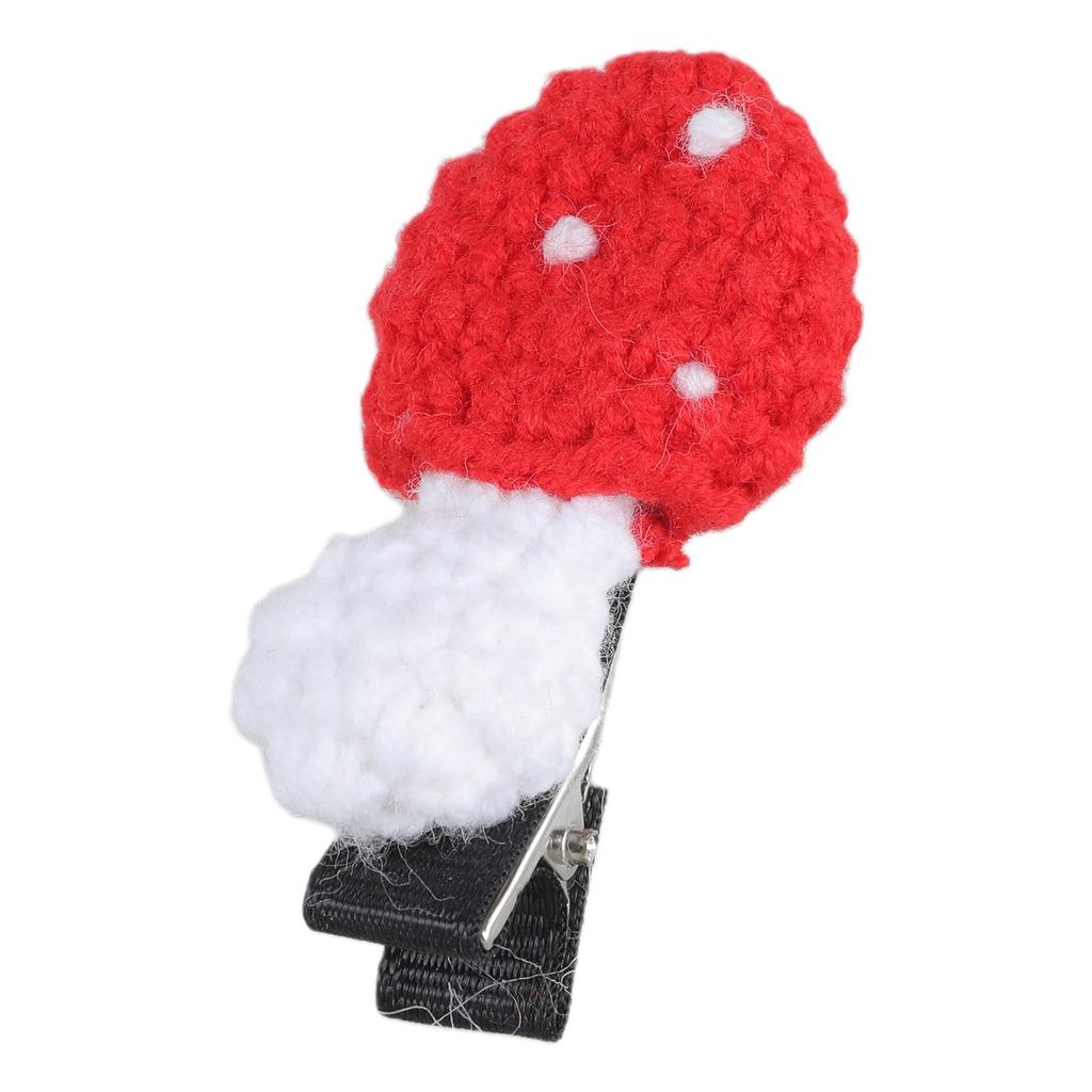Crochet Knitted Mushroom Hair Clips Sweet Cute Hair Barrettes Hairpin Decorations Hair Accessories Birthday Gifts