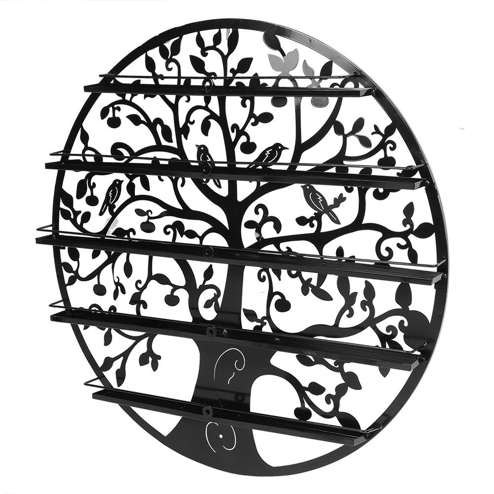 

Настенная круглая подставка для хранения лаков для ногтей, дисплейная полка, держатель, органайзер для нейл-арта, 5 ярусов чёрный