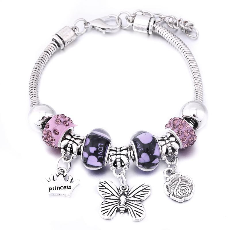 Fashion Glamour Bangle Jewelry 6 Colors Metal Lobster Buckle Snake Chain Beaded Bangles For Women Summer Bracelet Romantic Gift