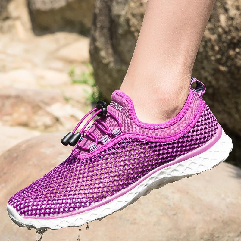 Fashion Summer new mesh surface breathable men's and women's casual sports shoes hiking shoes lovers walking vulcanized shoes large size