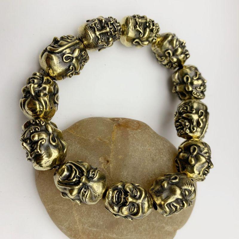 

Латунные бусины восемнадцать архатов Будды бусины с головой архата полые