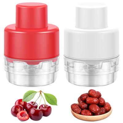 2 Pezzi Denocciolatore Ciliegie Tipo Pressa 7 Ciliegie Rimuovi Semi Denocciolatore Portatile per Ciliegie Rimuovi Noccioli Multifunzionale Nucleo Ciliegia