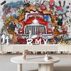 Retro Nostalgic 3d Brick Wall Mural Car Graffiti Large Mural Creative Graffiti Mural Cafe Restaurant Wallpaper