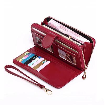 Portafoglio da donna di lusso in pelle PU Moda Lungo Porta soldi Monete Multistrato Borsa da donna Casual Pochette