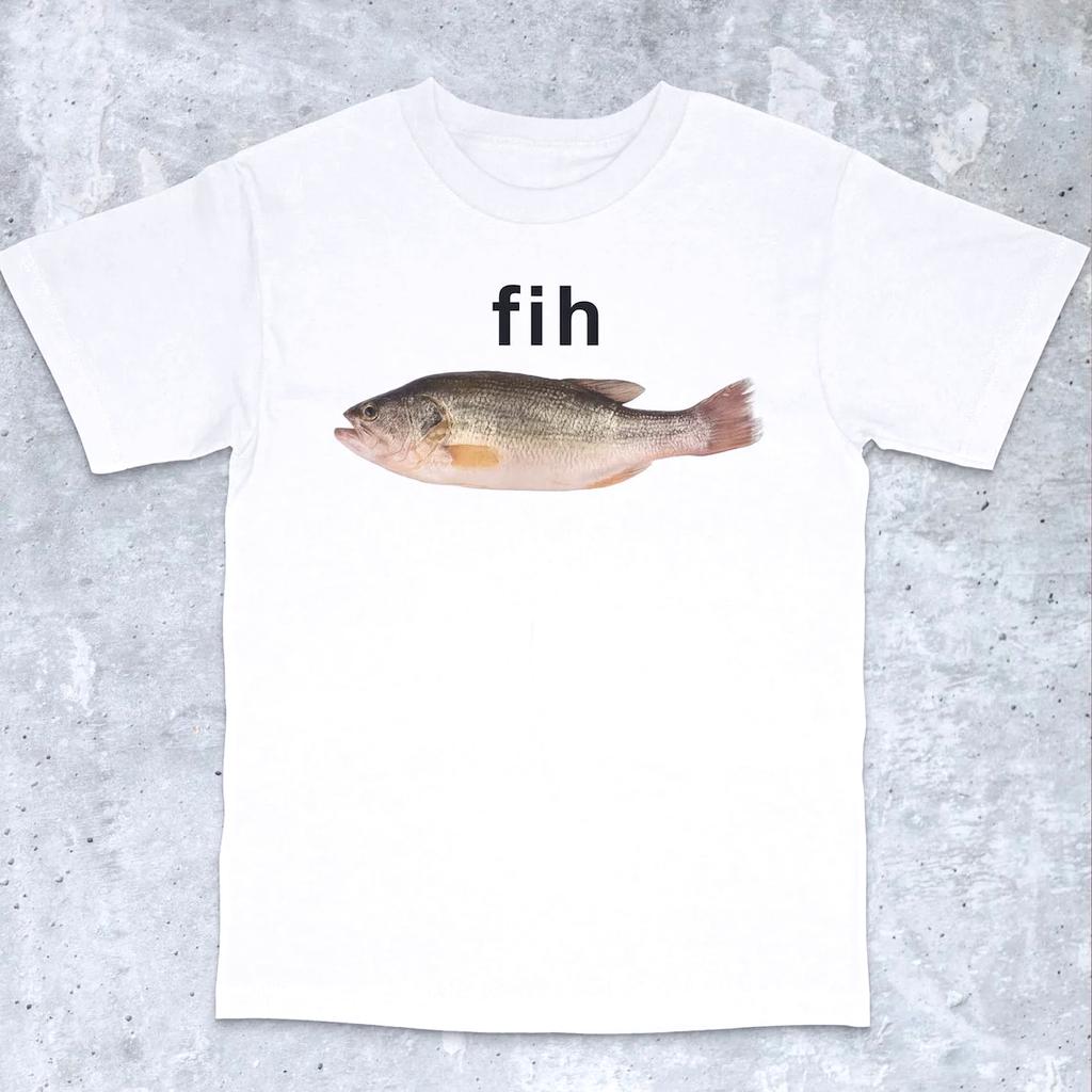 I Love Fish T-Shirt Retro Fishing Shirt Bass Fishing T-Shirt Funny Fishing Shirt Stupid Meme Shirt Brain Rot Women Y2k Clothing