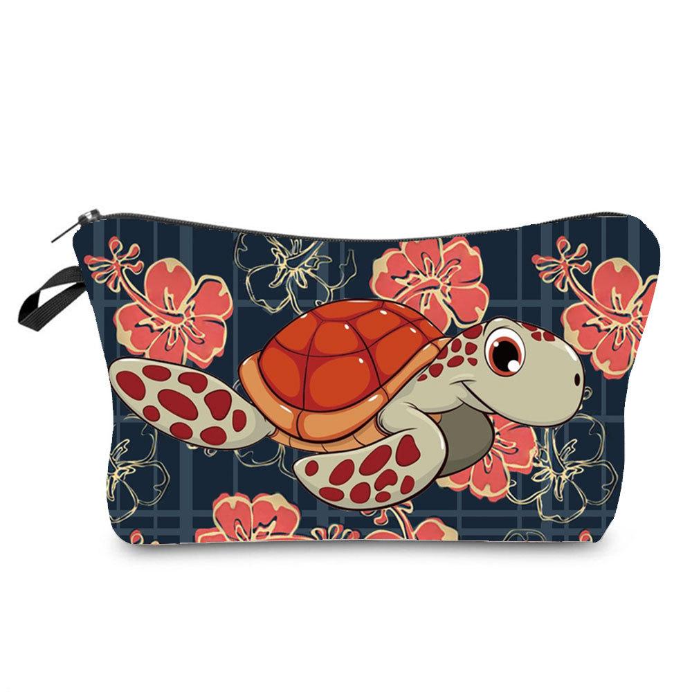 Women Marine life Print Cosmetic Bag Toiletries Organize Travel Storage Case 6862