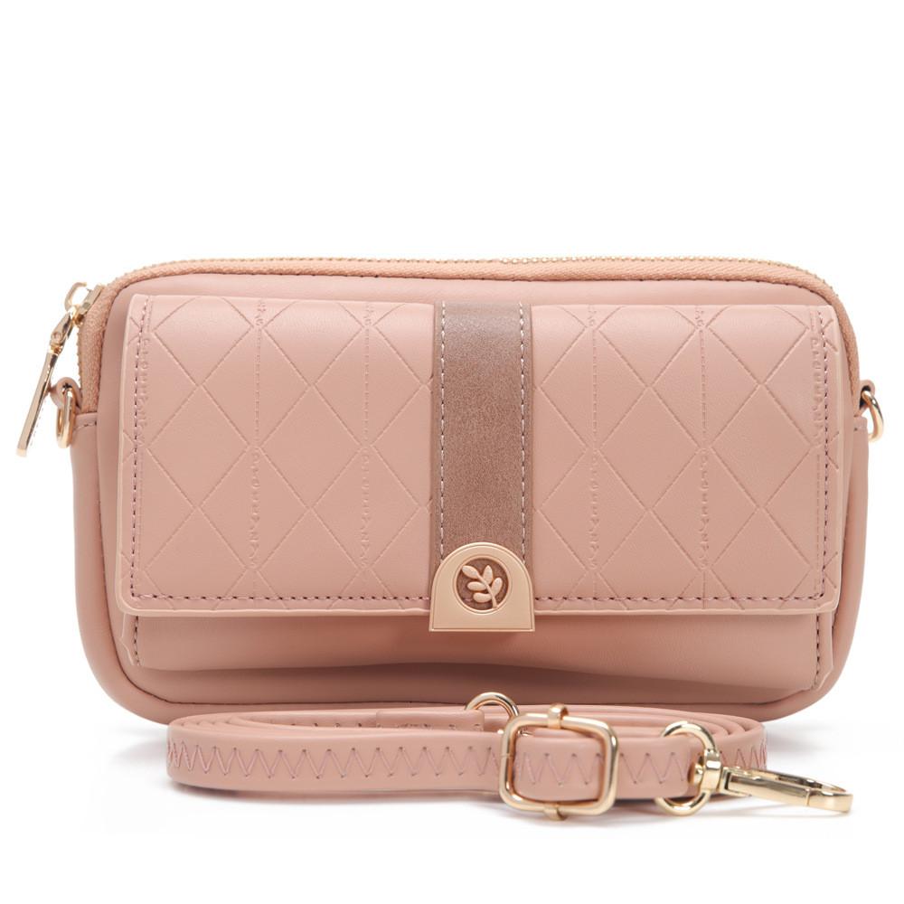 IELGY Ladies Buckle Zipper Plaid Shoulder Messenger Bag