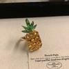 Strawberry Enamel Fruit Ring Korean Style Chunky Enamel Ring Cute Insect Drip Oil Ring  Couple