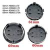 4P 60mm 61mm 68mm 69mm Per Audi Coprimozzi Cerchi in Lega CopriMozzo Tappini Neri 4B0601170/4B0601170A Accessori