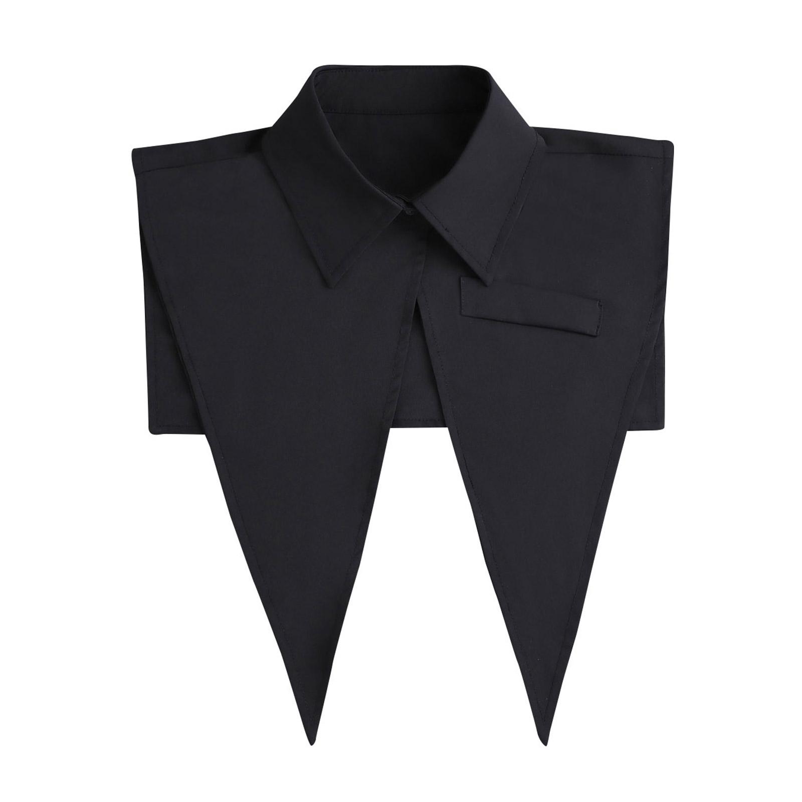 

One Button Half Shirts Detachable Blouse False Collar Business Suit Pointed Lapel Decorative Dickey for Women Favor 1