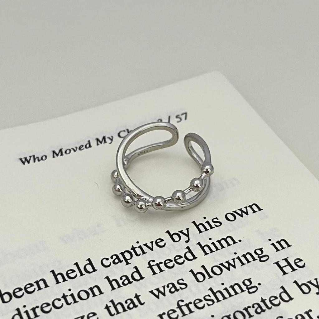 Retro Geometric Mobius Multi-layer Open Ring