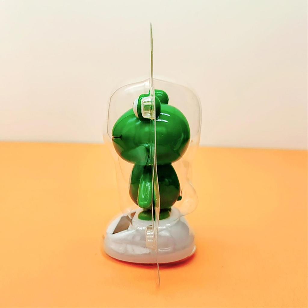 Solarbetriebene Wackelkopf-Froschpuppe Auto-Dekoration Cartoon Tanzende Animierte Puppe Armaturenbrett-Dekoration Geschenk