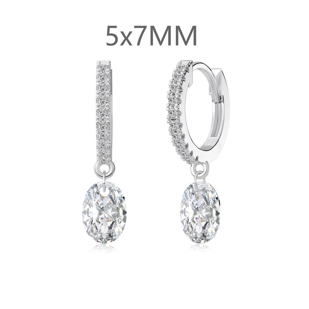 Japanische & Koreanische S925 Sterling Silber Geometrische Zirkon Ohrstecker für Damen - Elegantes, Vielseitiges, Leichter Luxus Modeaccessoire