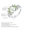 Gb 3 .47ct Natural Green Prasiolite Amethyst Ring 925 Sterling Sliver Wedding Engagement Rings For Women Fine Jewelry