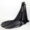 Halloween Mesh Retro Solid Color Hooded Cape Vampire Bride Cape Black Red and White Ladies Cape