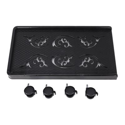 CPU Stand Under Desk Computer Tower Mobile Holder with 4 Caster Wheels Universal Riser for PC
