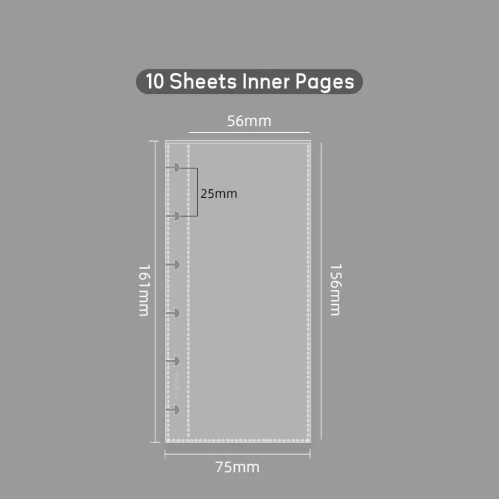 High Quality Mushroom Hole Photocards Holder Vertical Loose Leaf Idol Card Collection Binder Transparent Bill Storage Booklet