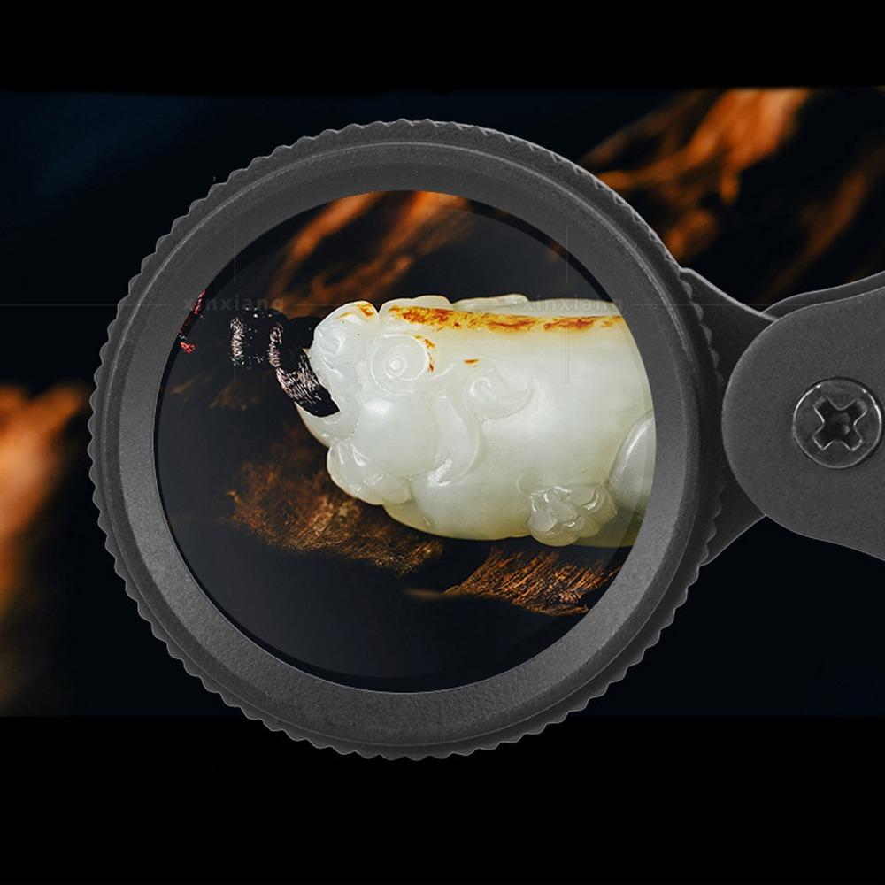 Full Optical Glass Lens 30X Magnifier Illuminated Design Portable Magnifier  Jewelry Inspection