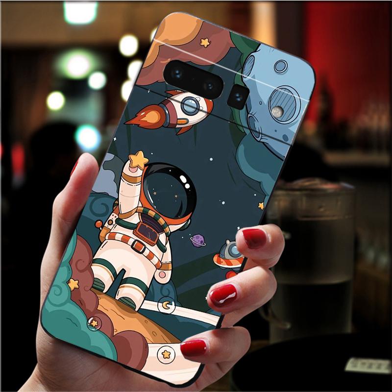 Phone Case for Google Pixel 10 9 Pro XL 9A 8 7 6 Pro Pixel 8A 7A 6A Pixel 8 7 6 5 Astronaut Art Case