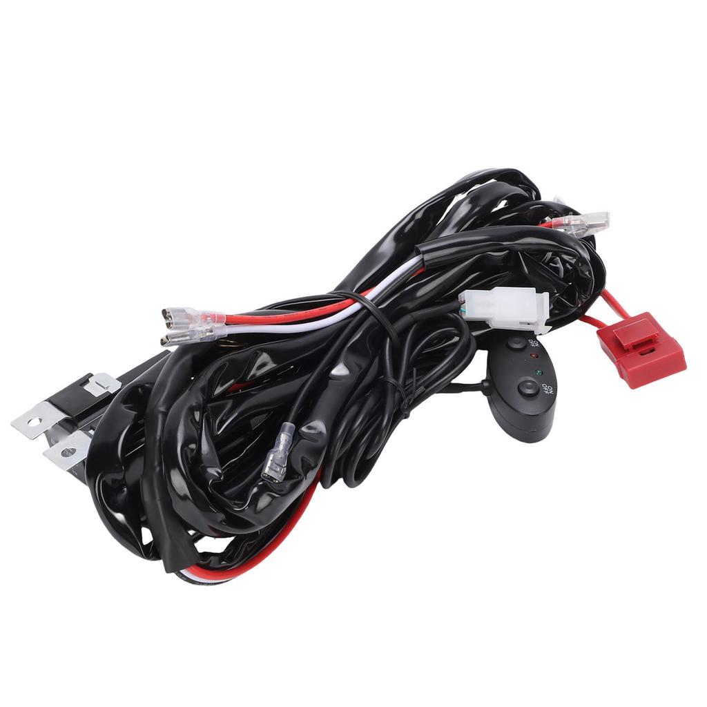 Double Color High Low Beam Wiring Harness Dual Relay 30A   14AWG   Cable Harness for Off Road Vehicles SUV Pickup Trucks Motorcycles