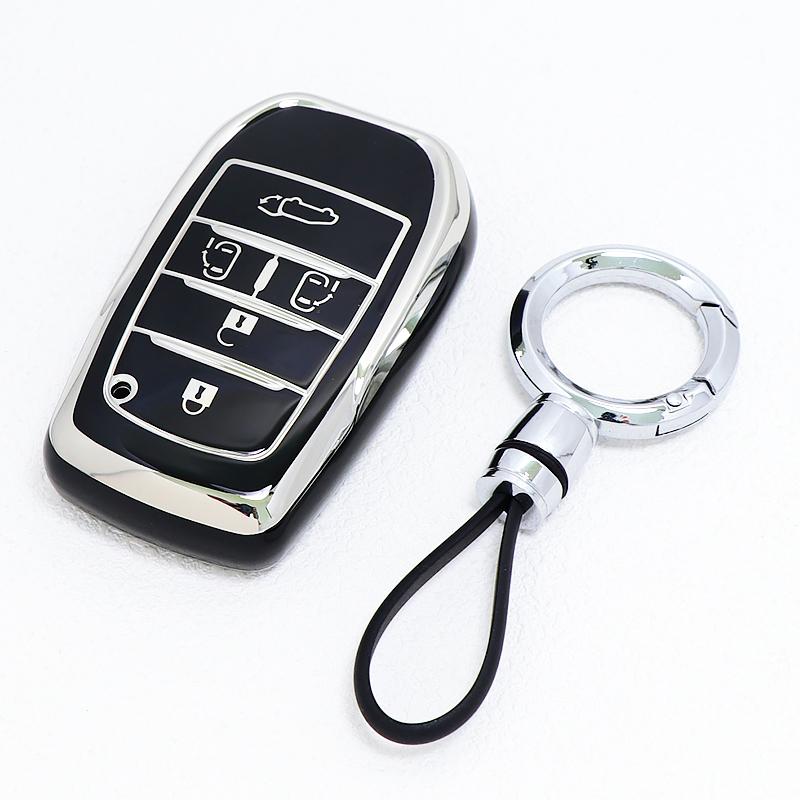 5 6 Buttons For Toyota Alphard Previa Voxy Noah Esquire Vellfire Harrier Tpu Car Key Cover Case Remote Shell Fob Holder Keychain