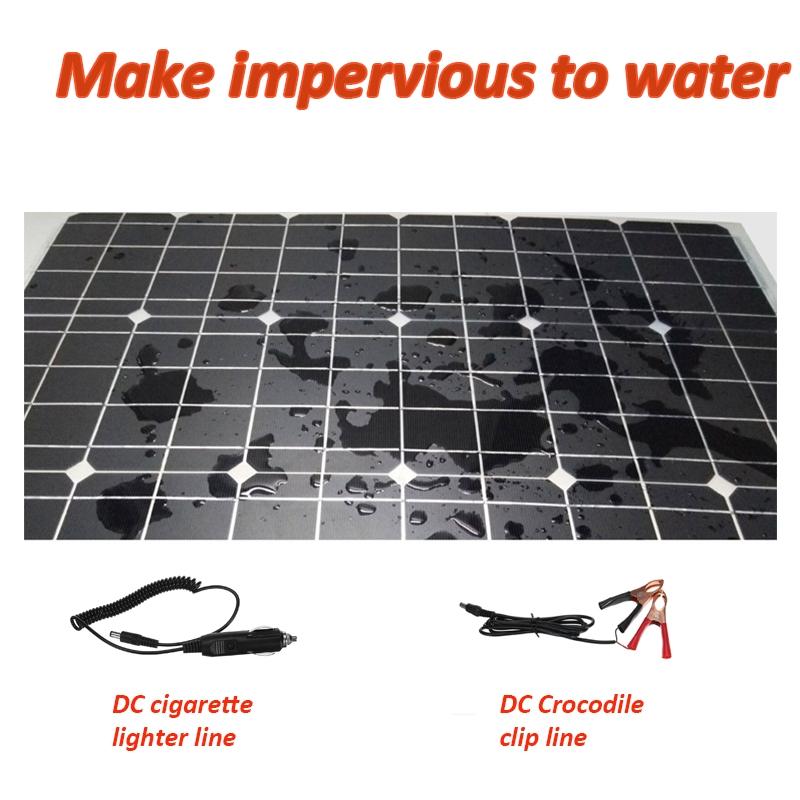 70W Dual 5V USB Solarpanel Effiziente Batterieaufladung für Wohnmobil Auto Boot Outdoor