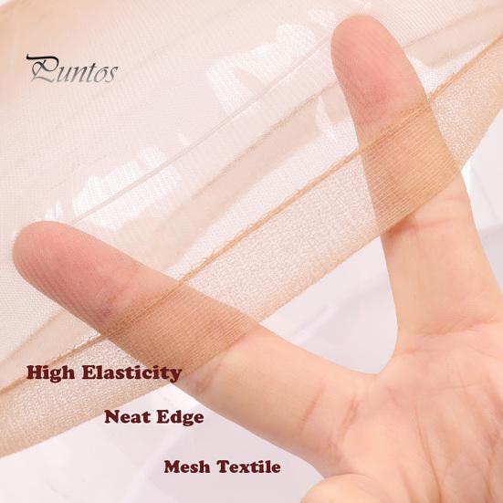 1 Pair Wig Hat Stretchy Invisible Breathable Sheer Natural Nude Ultra-thin Women Lace Front Wig Synthetic Hair Net Stocking