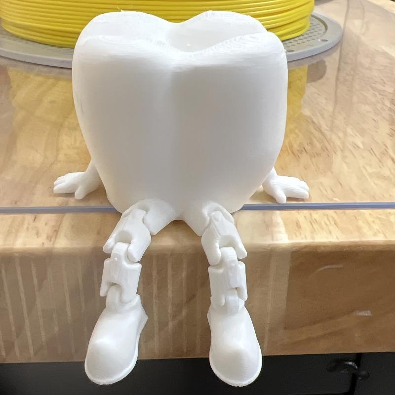 3D-gedruckte Zahnskulptur-Ornamente, Niedliche Zahn-Dekorationen mit Beinen, Lustige Schreibtisch-Zahnarzt-Dekorationen, Einzigartige Wohndekoration