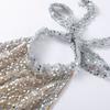 Shiny Sequin Backless Maxi Dress Women Sexy Halter Backless Lace Up Hip Package Mermaid Dresses 2025 Summer Beach Vacation Robes