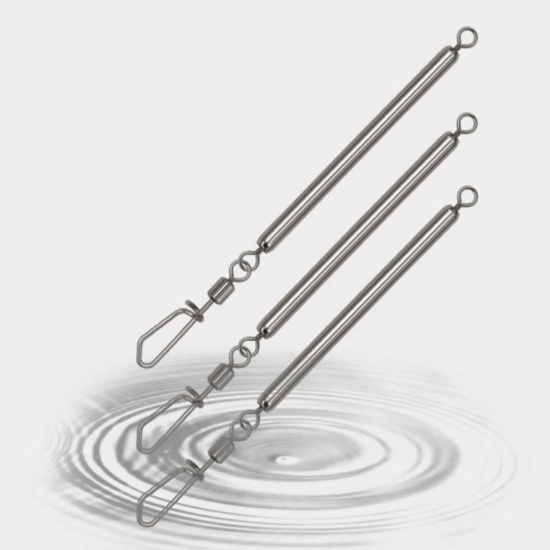 10Pcs High Strength Snap Swivels Rolling Connector Tackle Stainless Steel Fishing Barrels Swivels Safety Snaps Swivels