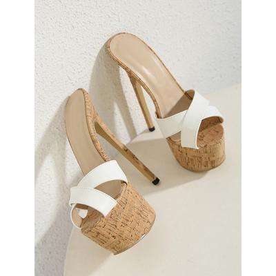 Letní vysoké podpatky Pantofle Dámské Robustní Dámské Krátký Pásek Slingback Mules Klouzací Boty Velikost 35-42