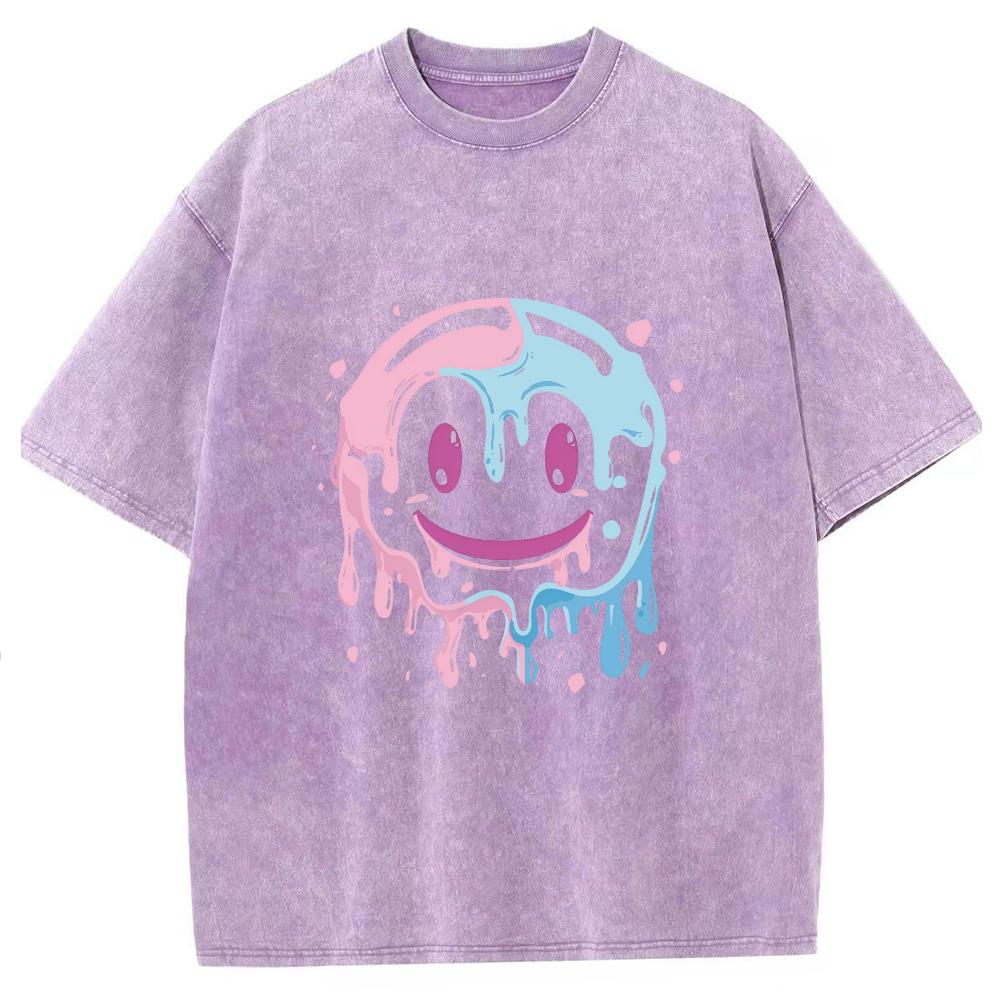 

Женская выстиранная футболка с принтом граффити, свободная оверсайз, парная, с коротким рукавом, минималистичная, элегантная, удобная 2XL