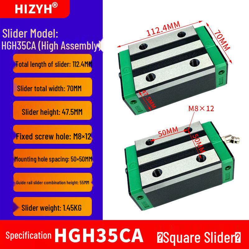 Low Noise Linear Guide Blocks: HGH30CA, HGH35CA, HGH45CA