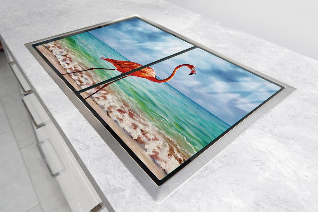 SZKLANA PŁYTA OCHRONNA DO KUCHNI 2x35x52 FLAMING