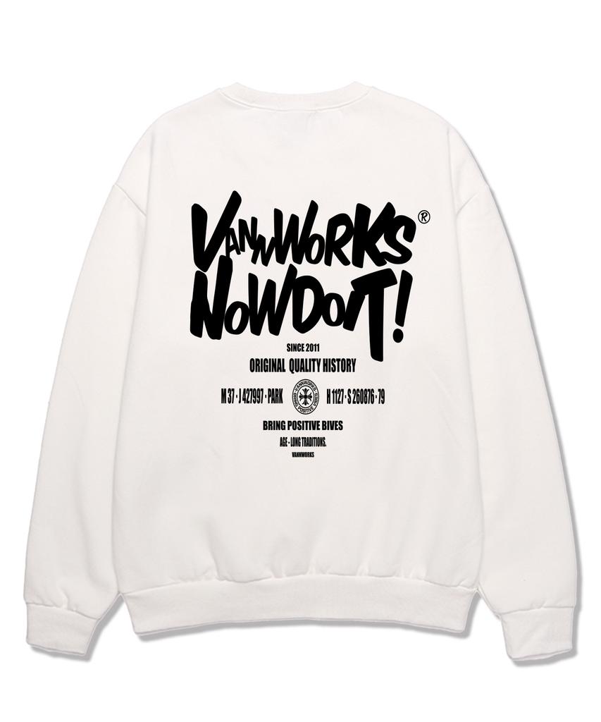 VANNWORKS Doit Large Oversized Sweatshirt (Vls0089) White