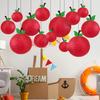Fruit Lantern Chinese Style Red Fruit-Shaped Hanging Paper Lantern Decoration for Back To School Classroom Home Party Decor