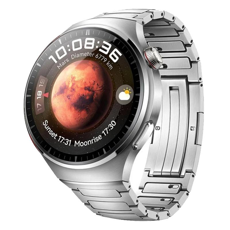 

For Huawei Watch 4 Pro Titanium Alloy Watch Strap Detachable Link Wrist Band Silver
