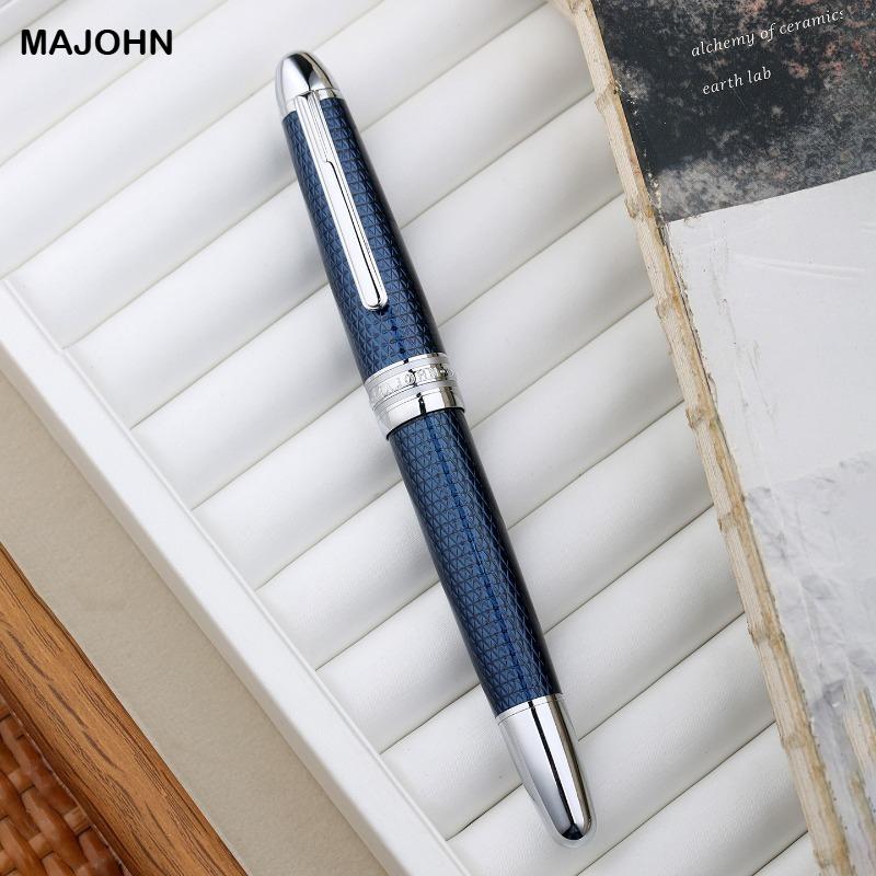 MAJOHN P136 Piston Fountain Pen Anti-slip with 3D EF/F Anti-slip Hammer Pattern Version Pen School Supplies Stationery