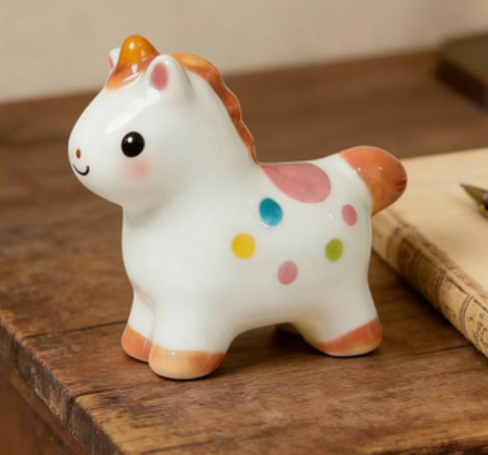 

Jingdezhen Ceramic Rotating Horse Figurine - Cute Home Ornament Gift