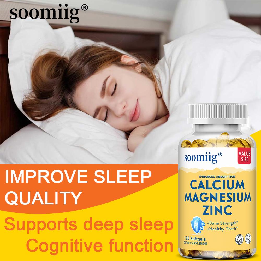 Calcium, magnesium, and zinc help maintain healthy bones, nerves, and the immune system. 120 softgels.