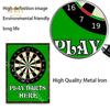 Vintage Darts Billiards Pinballs Metal Tin Signs - Bar Club Pub Wall Decor, Entertainment Venues Home Plaques